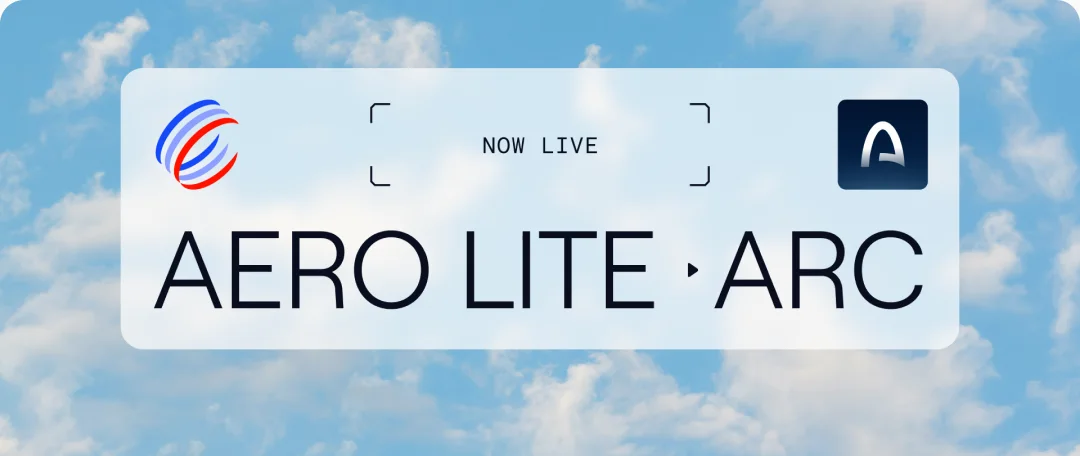 Aero Lite · Arc — now live. Trade across FX pairs, create deposits to earn fees and boosted rewards.